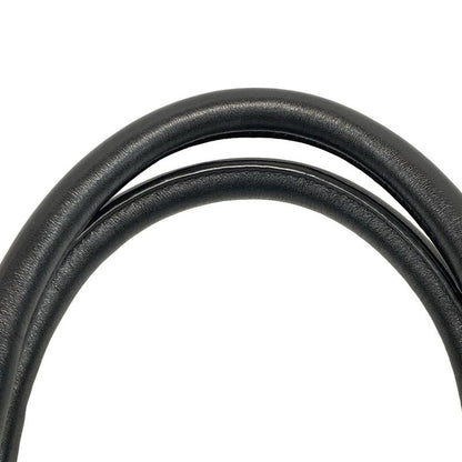 Prada Handbag Gathered Bag Black Leather Tag Leather