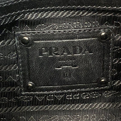Prada Handbag - Br4006 Black Leather Tag Leather
