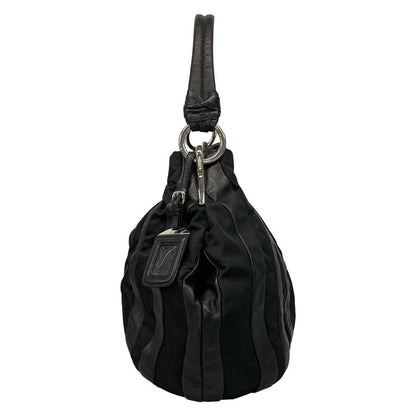 Prada Handbag - Br4006 Black Leather Tag Leather