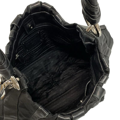 Prada Handbag - Br4006 Black Leather Tag Leather