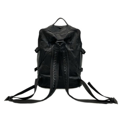 Bottega Veneta Backpack Sac Intrecciato Black Leather