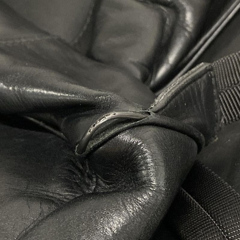 Bottega Veneta Backpack Sac Intrecciato Black Leather