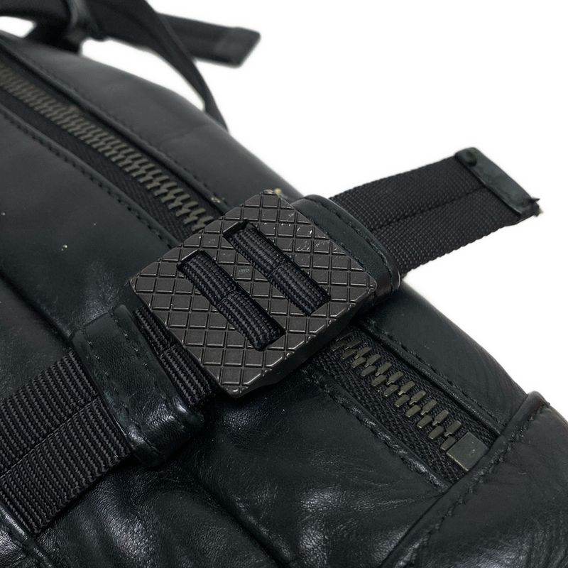 Bottega Veneta Backpack Sac Intrecciato Black Leather