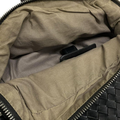 Bottega Veneta Backpack Sac Intrecciato Black Leather