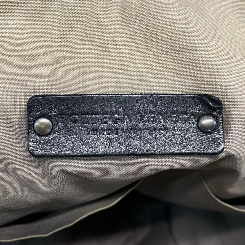 Bottega Veneta Backpack Sac Intrecciato Black Leather