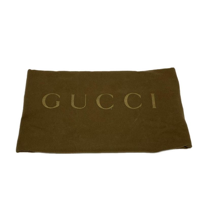 Gucci Tote Bag Crystal GG 223964 Dark Brown Leather