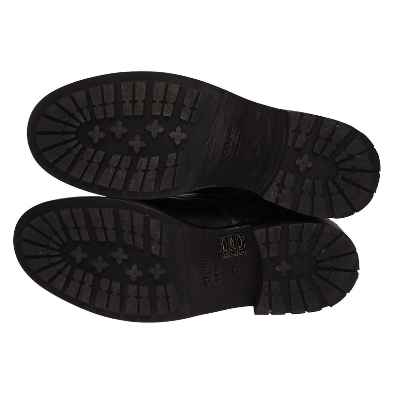 Celine Short Boots 38 Women's - Black Leather