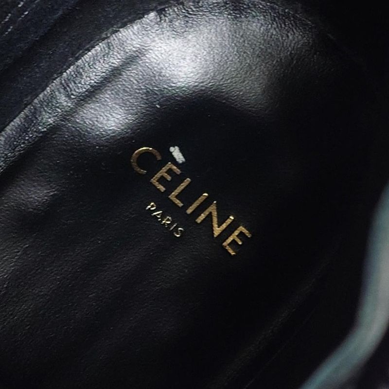 Celine Short Boots 38 Women's - Black Leather