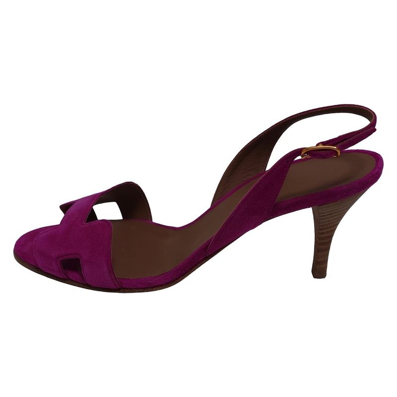 Hermes Sandals 37 1 2 Women's - Purple