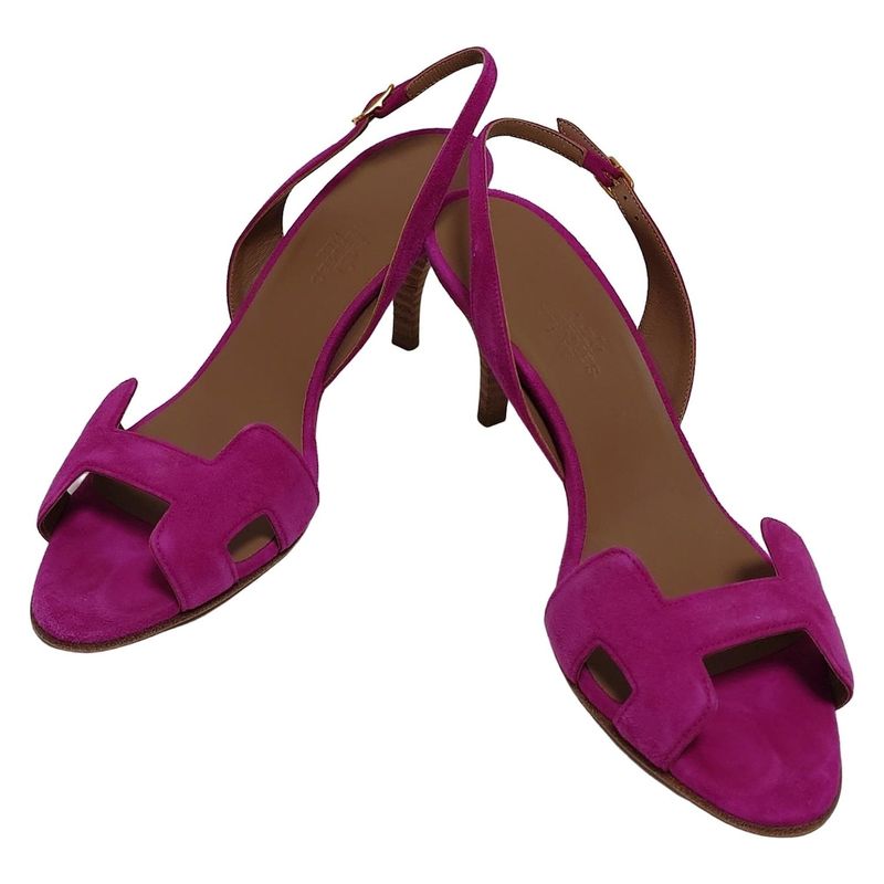 Hermes Sandals 37 1 2 Women's - Purple