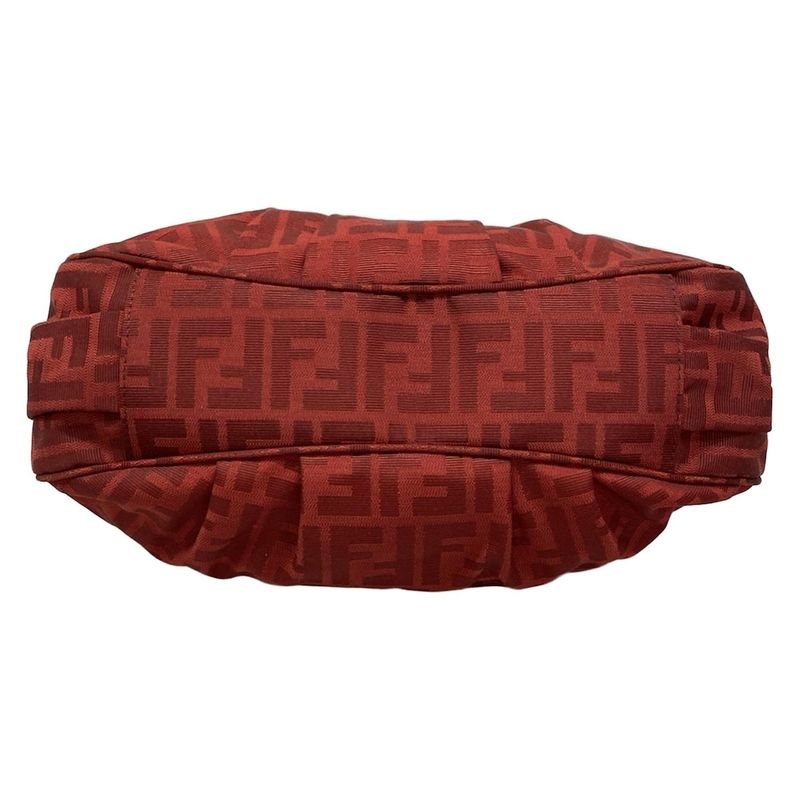 Fendi Handbag Mia Zucca Pattern 8br615-Ebz Bordeaux Chain Handle Leather