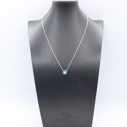 Tiffany & Co Tiffany＆co Necklace Two Circle Turquoise Necklace Neck Circumferenc