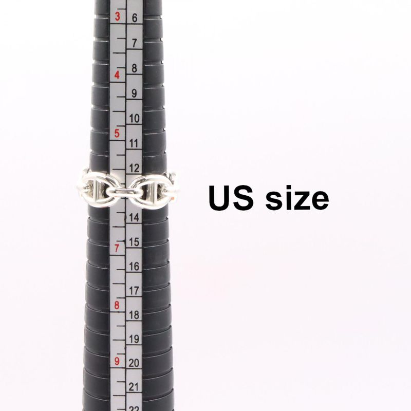 Hermes Ring Enchene PM Ring Silver 925 Enchene PM Ring Unisex Unused