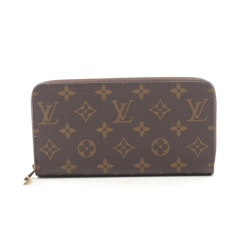 Louis Vuitton Round Long Wallet Zippy Wallet M42616 PVC Coated Canvas Zippy
