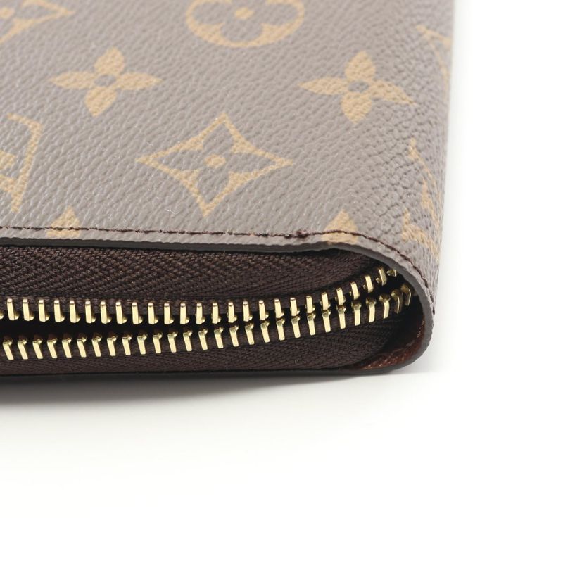 Louis Vuitton Round Long Wallet Zippy Wallet M42616 PVC Coated Canvas Zippy
