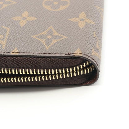 Louis Vuitton Round Long Wallet Zippy Wallet M42616 PVC Coated Canvas Zippy