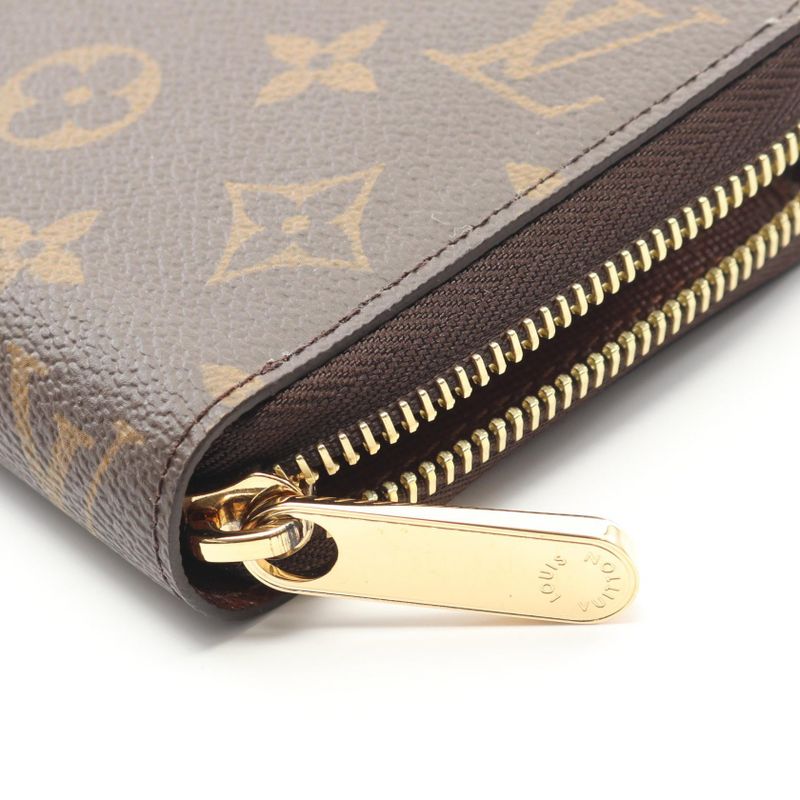 Louis Vuitton Round Long Wallet Zippy Wallet M42616 PVC Coated Canvas Zippy