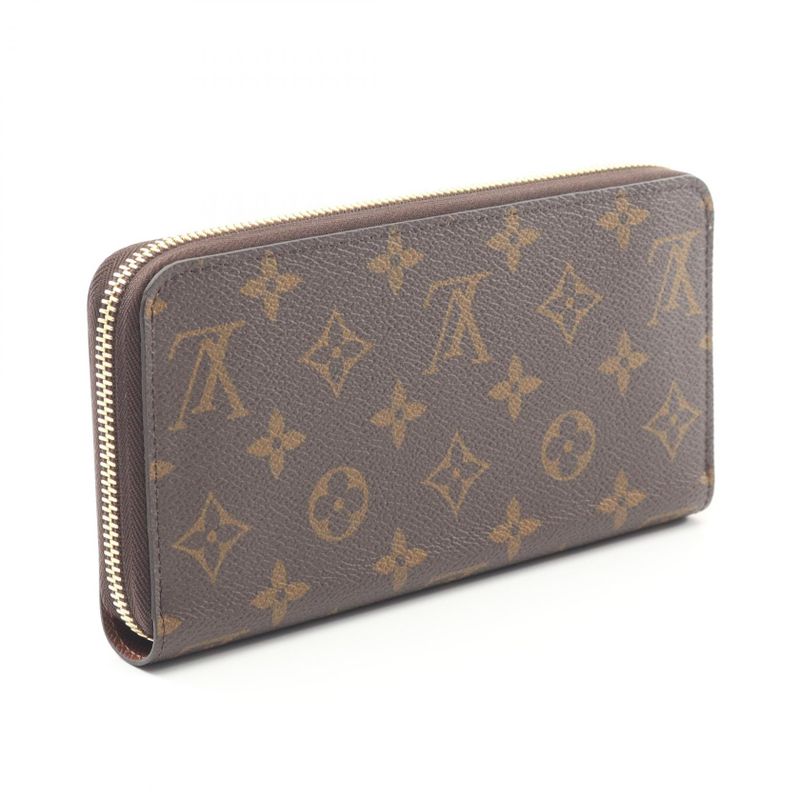 Louis Vuitton Round Long Wallet Zippy Wallet M42616 PVC Coated Canvas Zippy