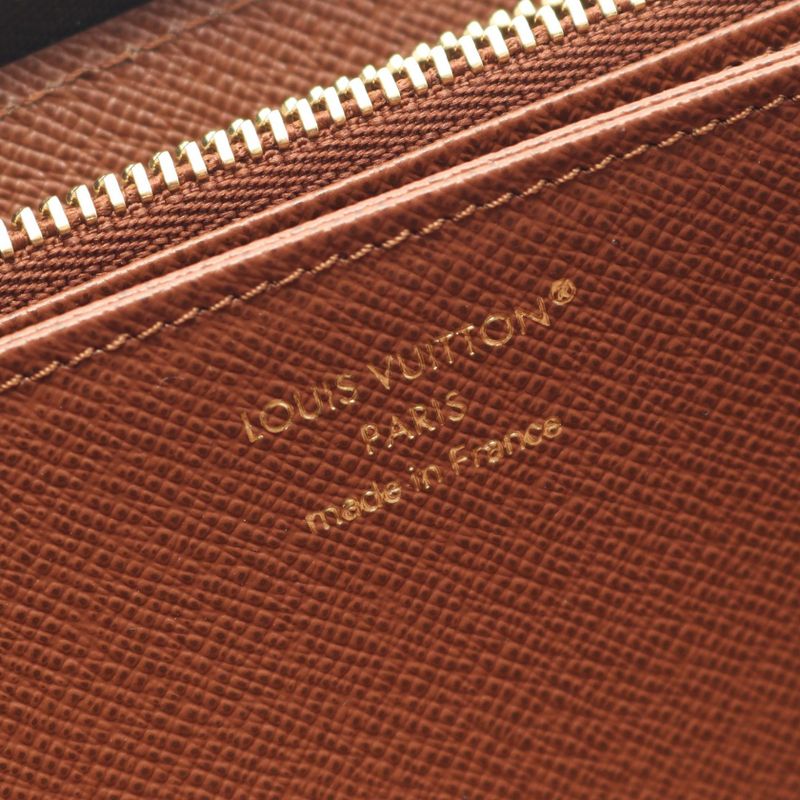 Louis Vuitton Round Long Wallet Zippy Wallet M42616 PVC Coated Canvas Zippy