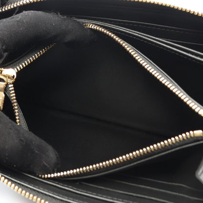 Louis Vuitton Round Long Wallet Zippy Wallet Couss in M81510 Noir Black Leather