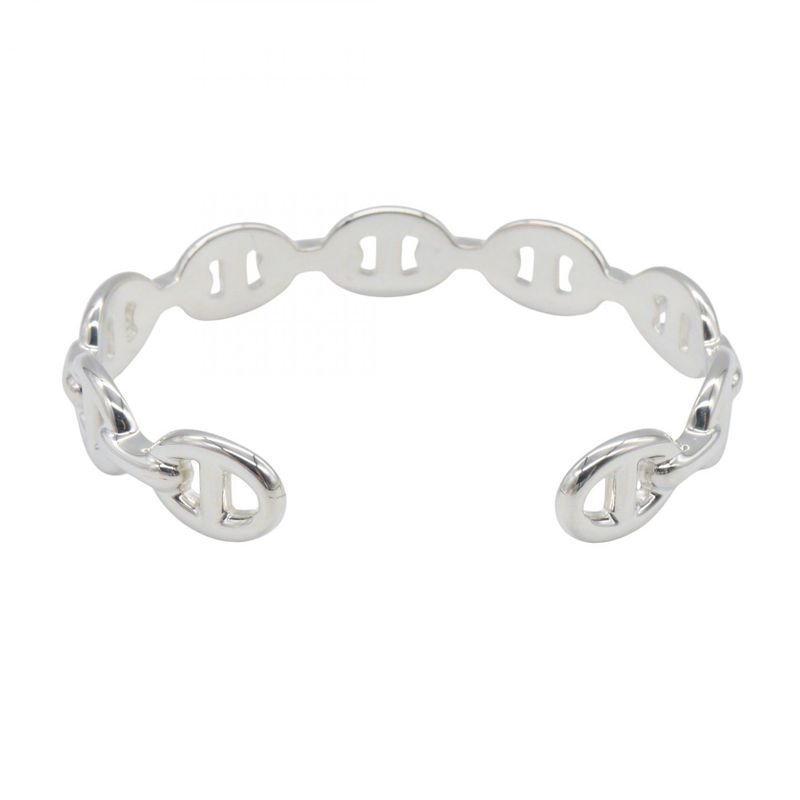 Hermes Bangle Chaine D'ancre Bangle Arm Circumference 15cm (5.91in) Silver 925