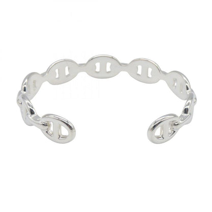Hermes Bangle Chaine D'ancre Bangle Arm Circumference 15cm (5.91in) Silver 925