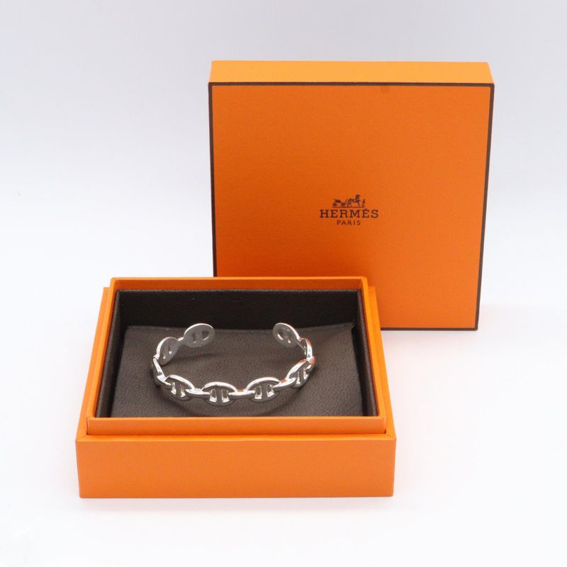 Hermes Bangle Chaine D'ancre Bangle Arm Circumference 15cm (5.91in) Silver 925