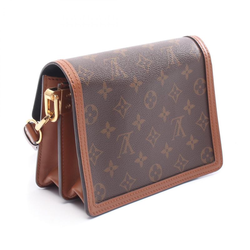Louis Vuitton Shoulder Bag Dauphine Mini M44580 PVC Coated Canvas Leather