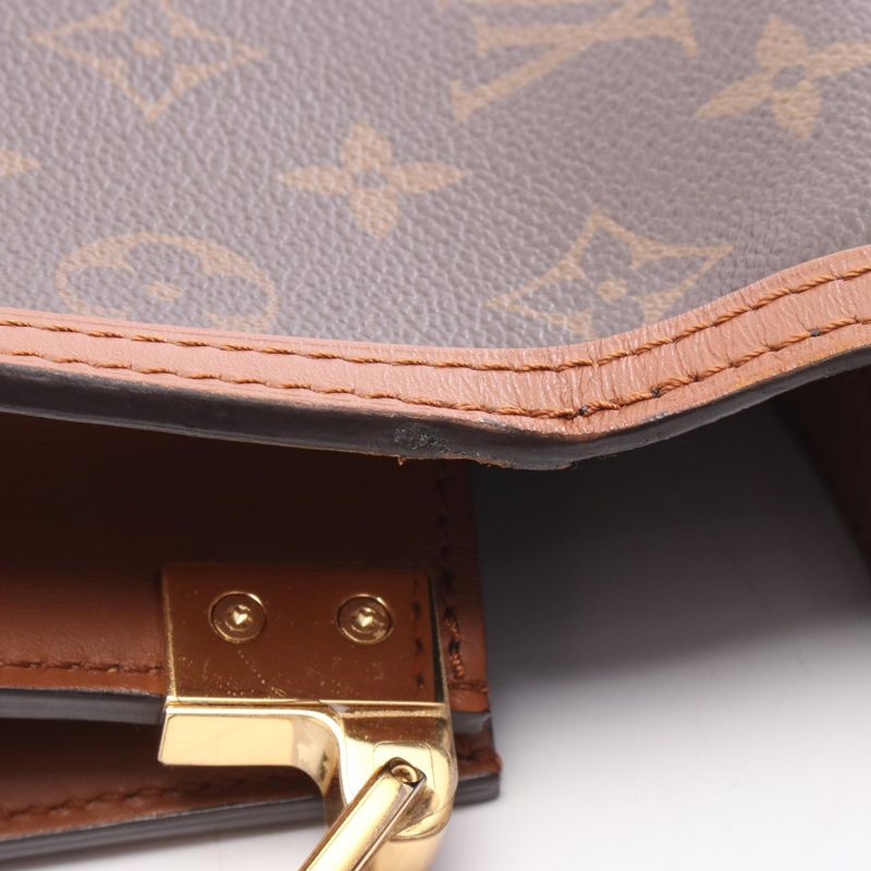 Louis Vuitton Shoulder Bag Dauphine Mini M44580 PVC Coated Canvas Leather