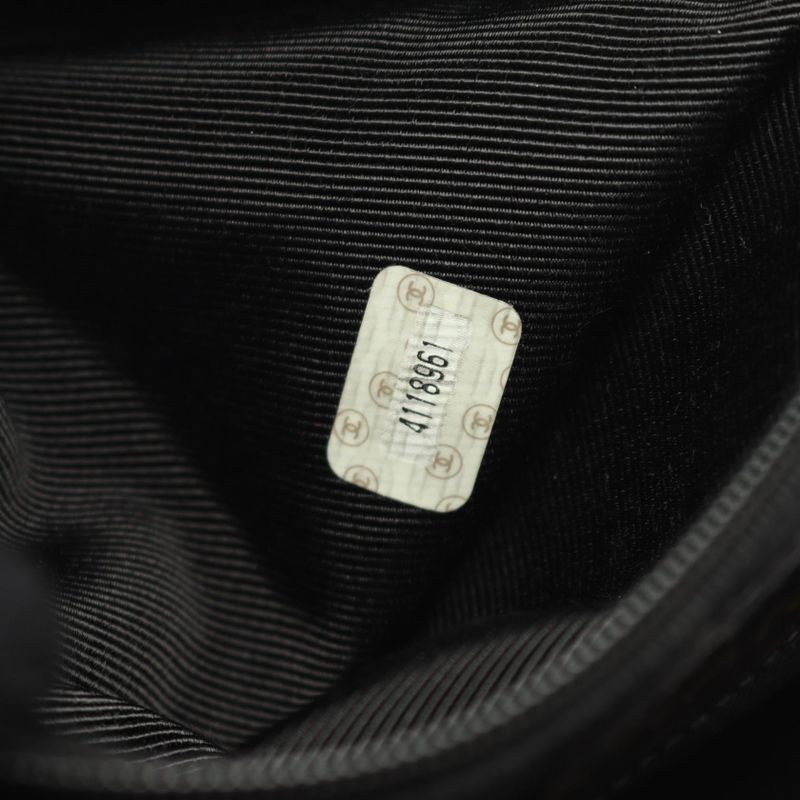 Chanel Tote Bag Triple Coco Mark Black Leather Calf Triple Coco Shoulder Tote