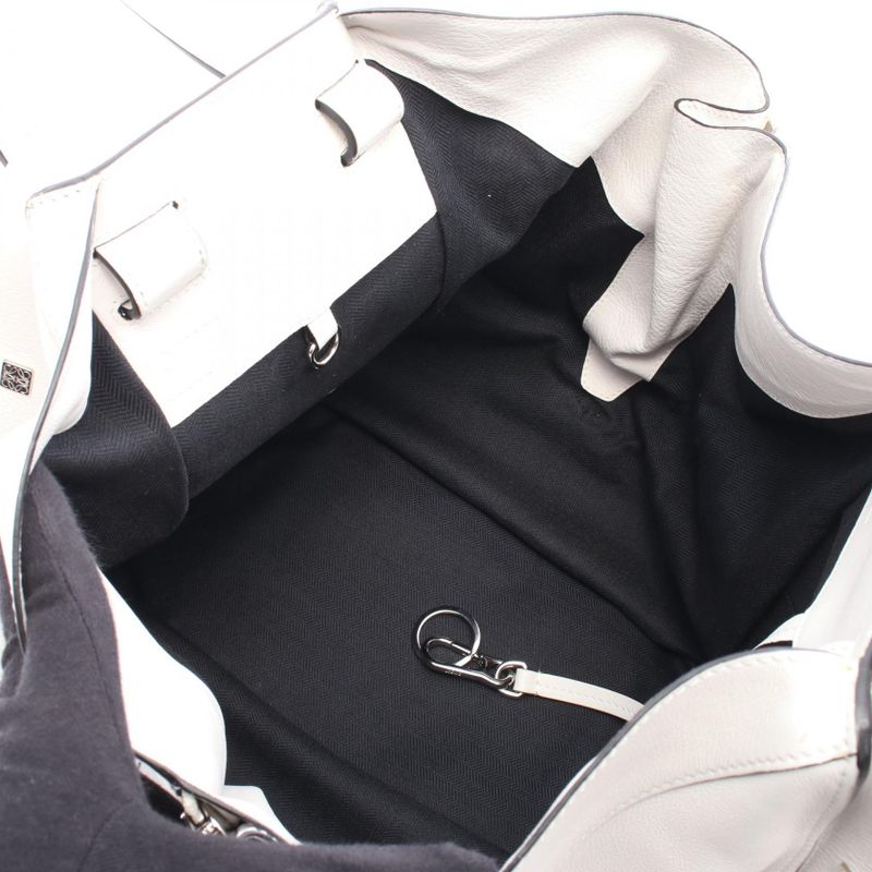 Loewe Handbag Hammock Medium White Leather Hammock Medium Ladies Used a