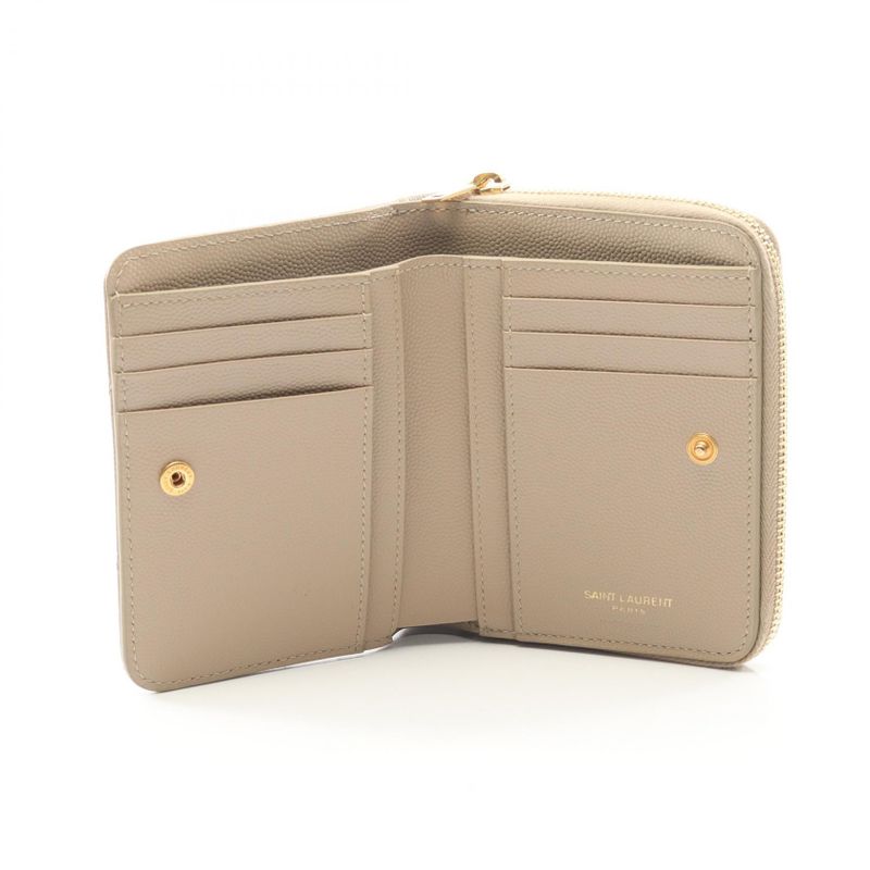 Saint Laurent Paris Bifold Wallet Monogram 668288bow012721 Beige Leather