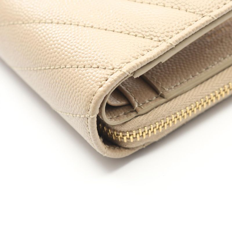 Saint Laurent Paris Bifold Wallet Monogram 668288bow012721 Beige Leather