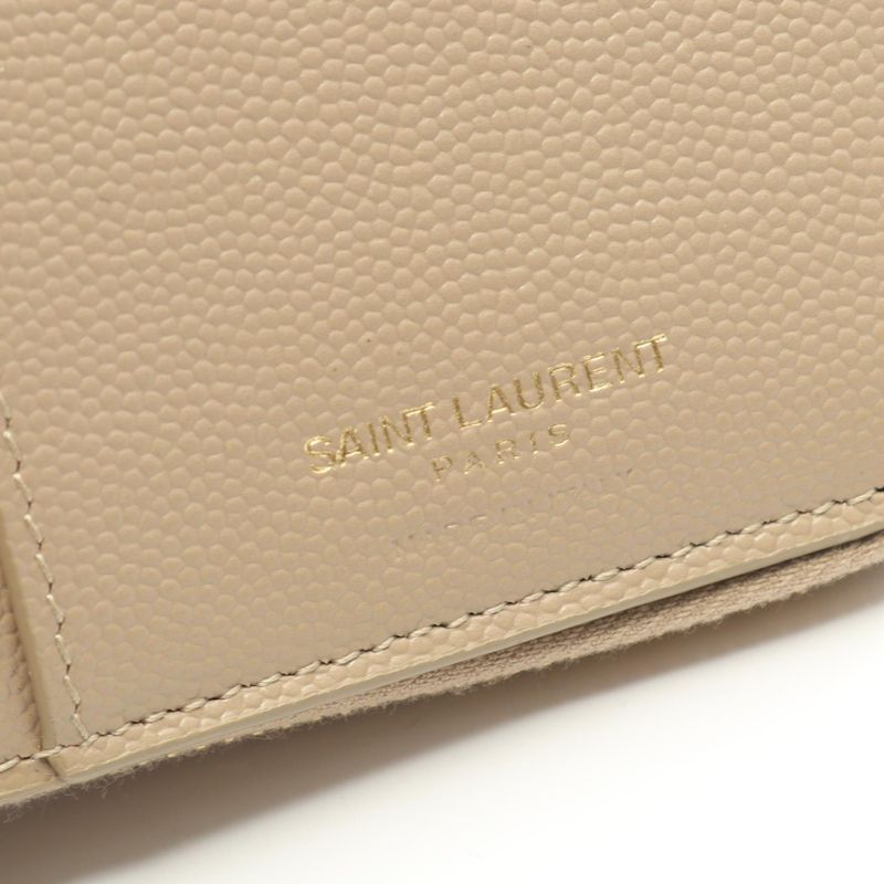 Saint Laurent Paris Bifold Wallet Monogram 668288bow012721 Beige Leather