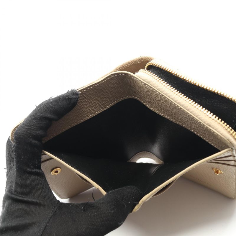 Saint Laurent Paris Bifold Wallet Monogram 668288bow012721 Beige Leather