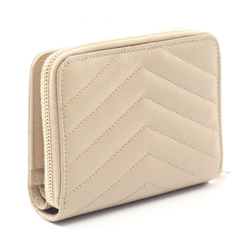 Saint Laurent Paris Bifold Wallet Monogram 668288bow012721 Beige Leather