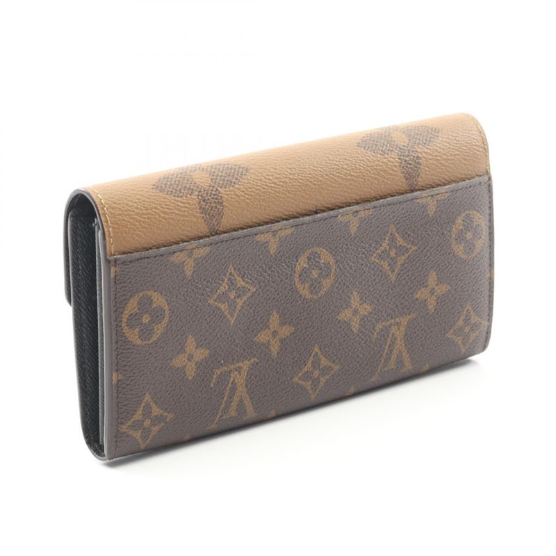 Louis Vuitton Bifold Long Wallet Portefeuille Sarah Monogram Giant Reverse