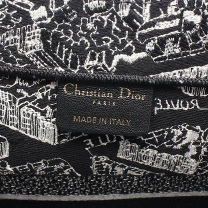 Dior Tote Bag Book Tote Medium M1296zomp Black White Canvas Book Tote Medium
