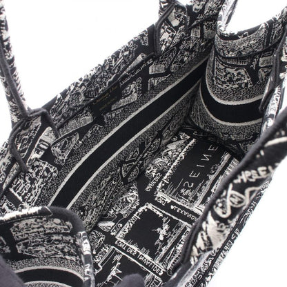 Dior Tote Bag Book Tote Medium M1296zomp Black White Canvas Book Tote Medium