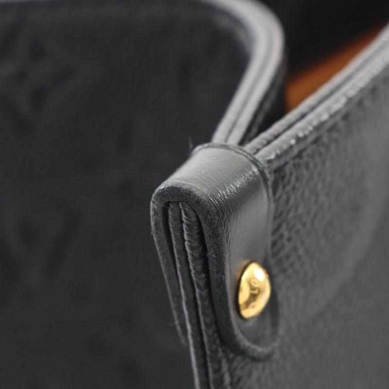 Louis Vuitton Tote Bag on the Go MM Monogram Empreinte Noir Black M45595 Noir
