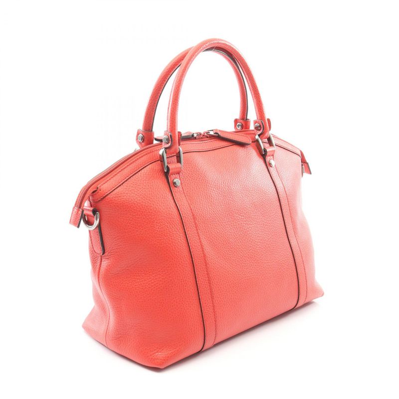 Gucci Tote Bag Interlocking Gcharm 341503 Red Leather Interlocking G 2way Tote