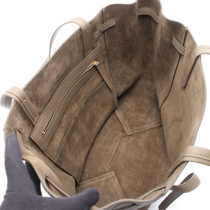 Celine Tote Bag Cabas Phantom Small Greige Leather Cabas Phantom Small Ladies