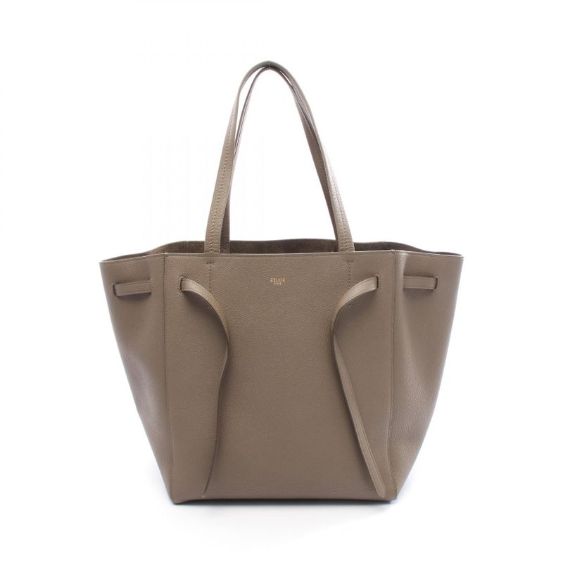 Celine Tote Bag Cabas Phantom Small Greige Leather Cabas Phantom Small Ladies