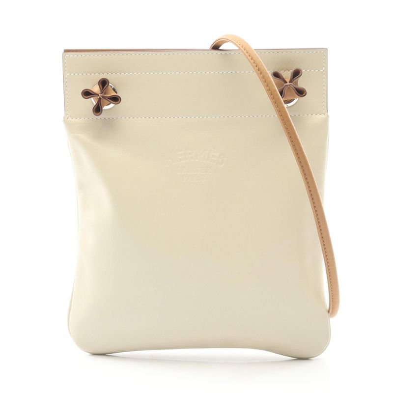 Hermes Shoulder Bag Sac Aline Bicolor Mini 082305ck Beton Natural Leather Sac