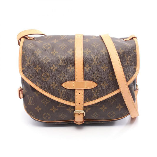 Louis Vuitton Shoulder Bag Saumur 30 Monogram M42256 PVC Coated Canvas Leather