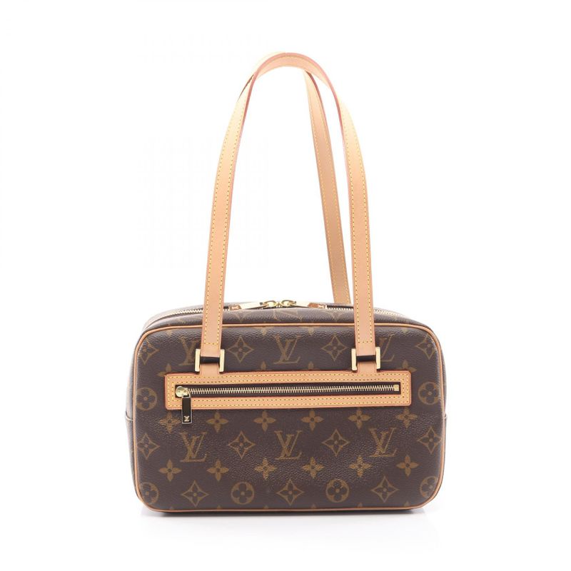 Louis Vuitton Shoulder Bag Shite MM Monogram M51182 PVC Coated Canvas Leather