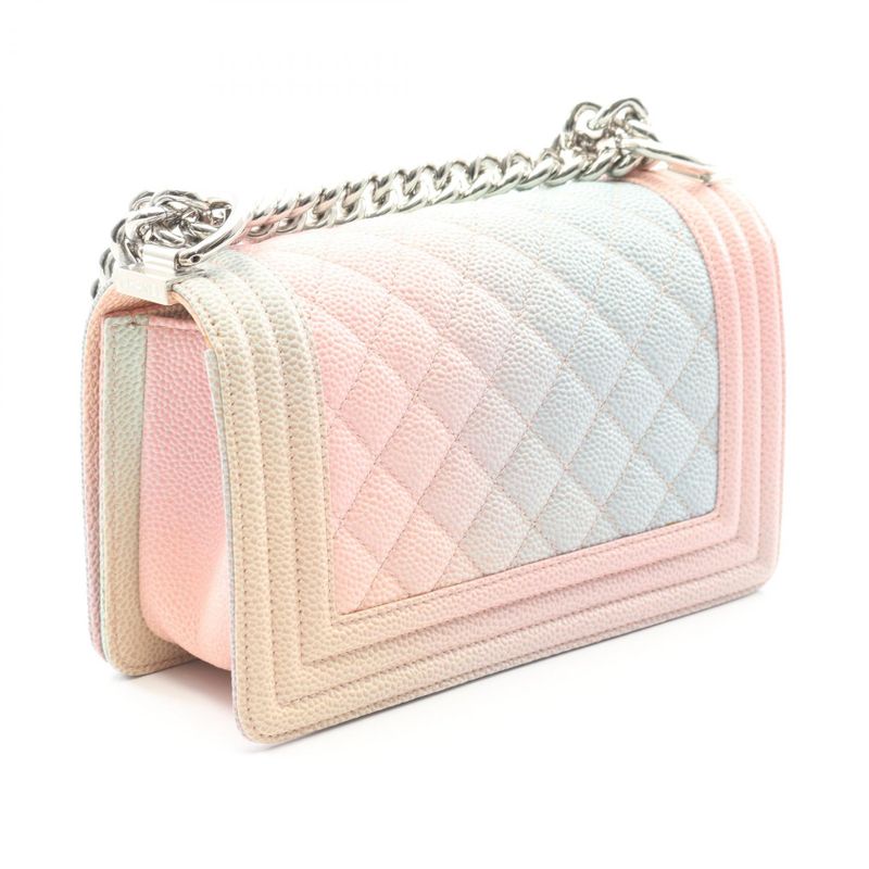 Chanel Shoulder Bag Boy Chanel Small Multi Gradient Caviar Skin (grained Calf)