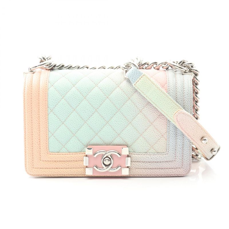 Chanel Shoulder Bag Boy Chanel Small Multi Gradient Caviar Skin (grained Calf)