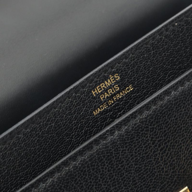 Hermes Shoulder Bag Veru Mini Black Leather Veru Chain Mini Black Ladies Used a