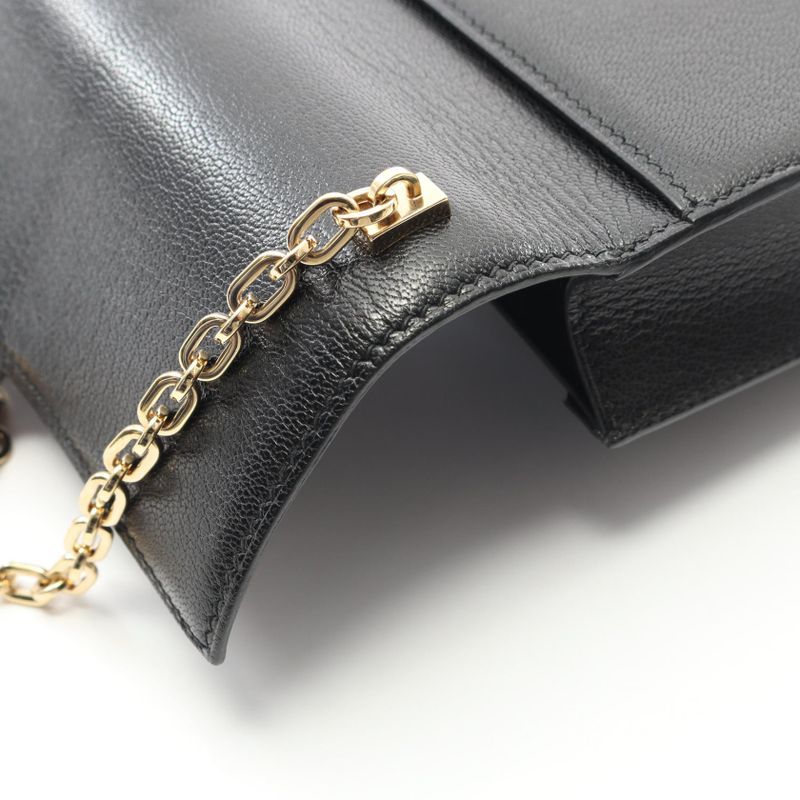 Hermes Shoulder Bag Veru Mini Black Leather Veru Chain Mini Black Ladies Used a